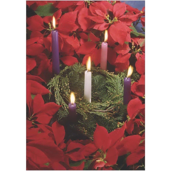 28" x 40" sublimated flag with two-sided poinsettias and candles design;... from ASI 31260 AdCapitol / The Flag Factory®