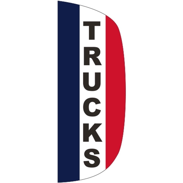 3 x 8' Trucks message feather flag, flutter style.... from ASI 80228 Quinn