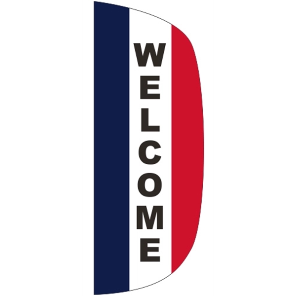 3 x 8' Welcome message feather flag, flutter style.... from ASI 80228 Quinn