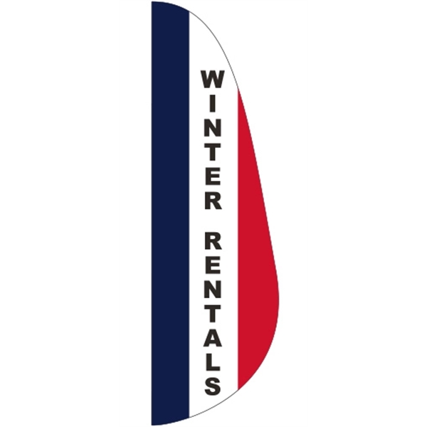 3 x 10' Winter Rentals message feather flag, feather style.... from ASI 80228 Quinn