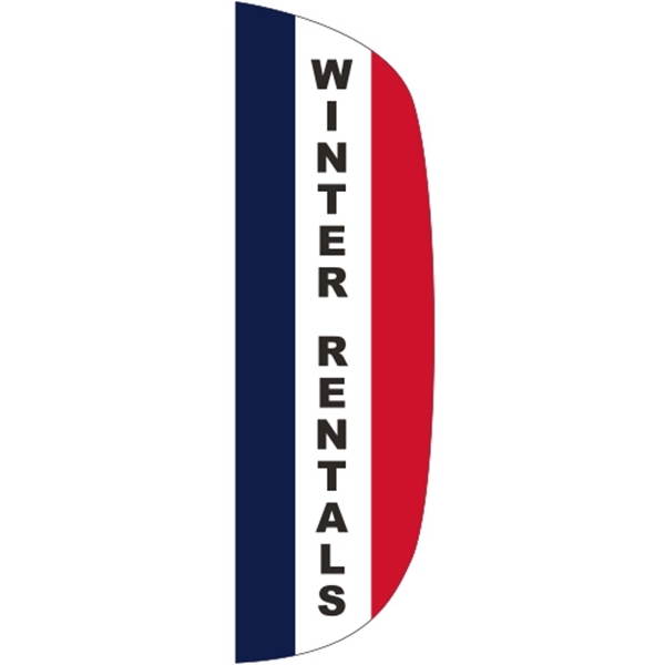 3 x 10' Winter Rentals message feather flag, flutter style.... from ASI 80228 Quinn