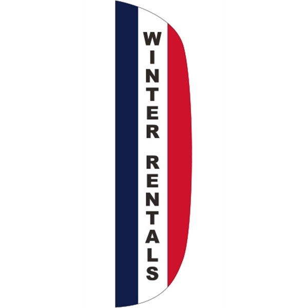 3 x 12' Winter Rentals message feather flag, flutter style.... from ASI 80228 Quinn