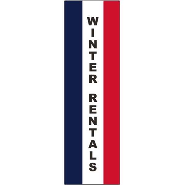 3 x 10' Winter Rentals  message feather flag, square style.... from ASI 80228 Quinn