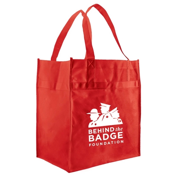 This multipurpose, econo grocery tote is constructed with premium 70 GSM... from ASI 75731 PWS / Pacific Western Sales/PWS