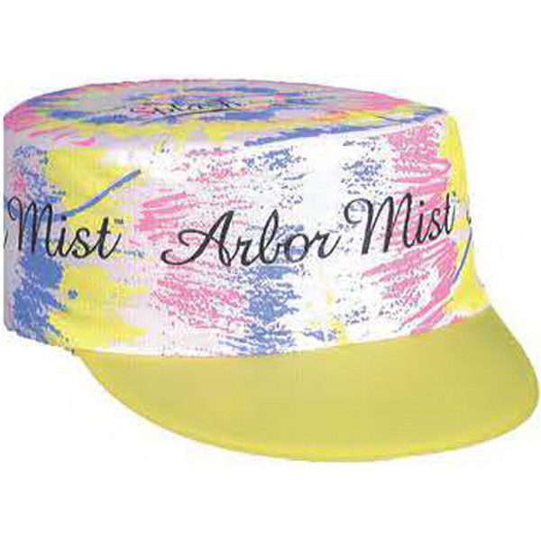 Painter's cap with tie-dye or splatter design; includes colored molded visor,... from ASI 31260 AdCapitol