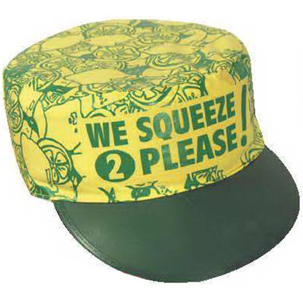 Colored muslin painter's cap; includes molded visor, elastic back and crepe... from ASI 31260 AdCapitol