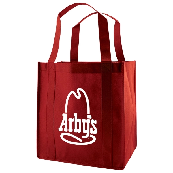 13" x 15" x 10" non-woven polypropylene grocery tote bag with... from ASI 75731 PWS / Pacific Western Sales/PWS