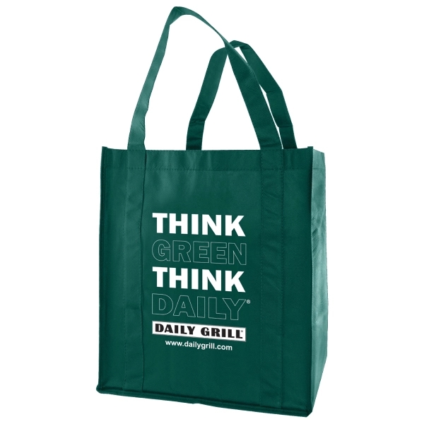 13" x 15" x 10" non-woven polypropylene grocery tote bag with... from ASI 75731 PWS / Pacific Western Sales/PWS