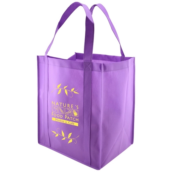 13" x 15" x 10" non-woven polypropylene grocery tote bag with... from ASI 75731 PWS / Pacific Western Sales/PWS