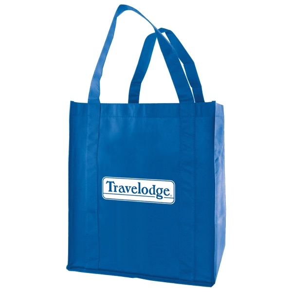 13" x 15" x 10" non-woven polypropylene grocery tote bag with... from ASI 75731 PWS / Pacific Western Sales/PWS