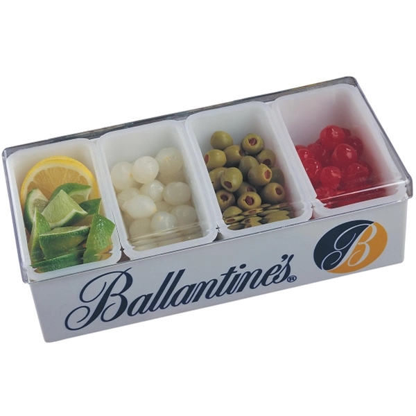 4 Cup Condiment Tray with THREE big FULL COLOR imprint areas... from ASI 79933 Prorose Inc / ProRose