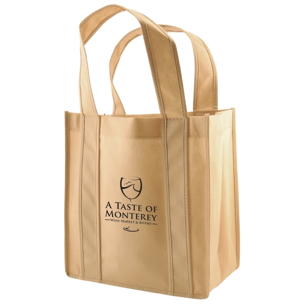 10.5" x 11" x 7" 6-bottle non-woven polypropylene wine tote with... from ASI 75731 PWS / Pacific Western Sales/PWS