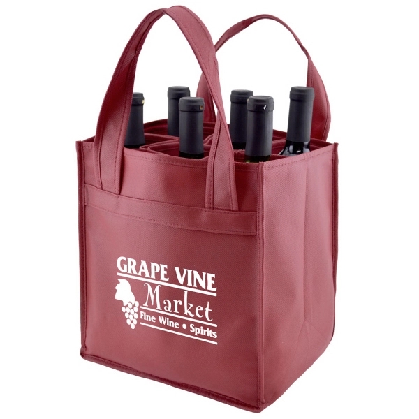 Six bottle wine bag has moveable pockets that can be used... from ASI 75731 PWS / Pacific Western Sales/PWS