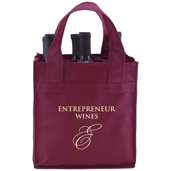 Six bottle wine bag has moveable pockets that can be used... from ASI 75731 PWS / Pacific Western Sales/PWS