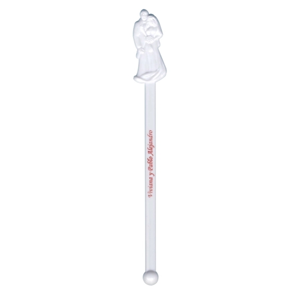 6" plastic bridge and groom-shaped drink stick with ball end.... from ASI 59683 Harco Enterprises LTD / Harco Enterprises