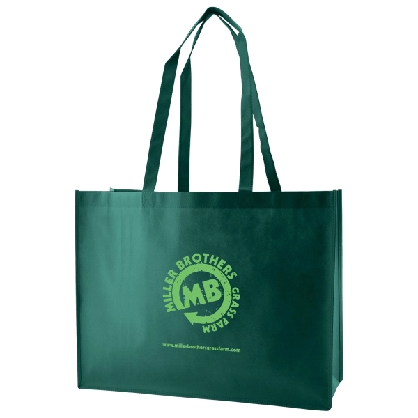 Made from 100 GSM non-woven polypropylene, this standard tote features stitched... from ASI 75731 PWS / Pacific Western Sales/PWS