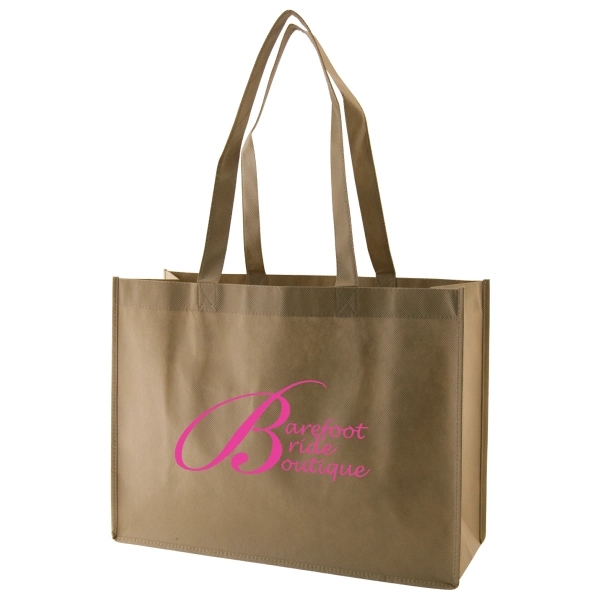 Made from 100 GSM non-woven polypropylene, this standard tote features stitched... from ASI 75731 PWS / Pacific Western Sales/PWS