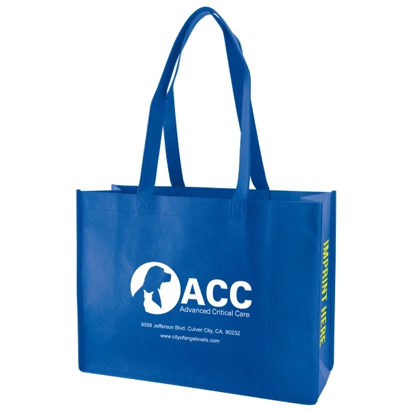 Made from 100 GSM non-woven polypropylene, this standard tote features stitched... from ASI 75731 PWS / Pacific Western Sales/PWS