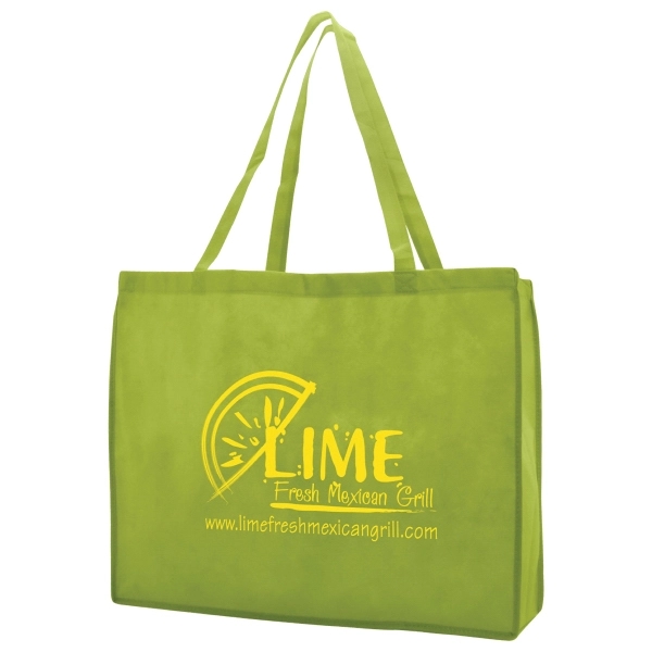Made from 100 GSM non-woven polypropylene, this standard tote features stitched... from ASI 75731 PWS / Pacific Western Sales/Cater Line