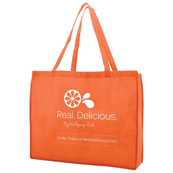 Made from 100 GSM non-woven polypropylene, this standard tote features stitched... from ASI 75731 PWS / Pacific Western Sales/Cater Line