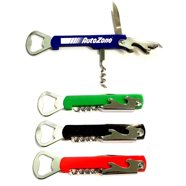Corkscrew Bottle Opener and Knife... from ASI 74585 Nu Promo International / Nu Promo Line