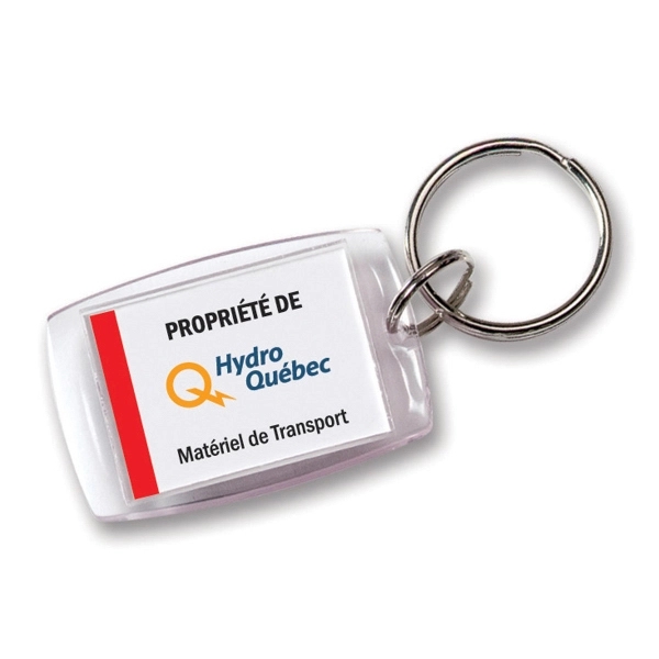 Key-ring has a clear, plastic window and clear base; 2 1/8"... from ASI 79896 Promo Plastik / Promo Plastik