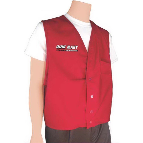 24" x 22" front-button uniform vest with matching binding; includes a... from ASI 31260 AdCapitol