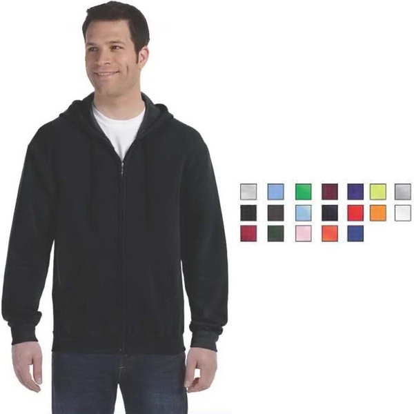 50% cotton, 50% polyester hooded zipper sweatshirt with set-in sleeves.... from ASI 31260 AdCapitol