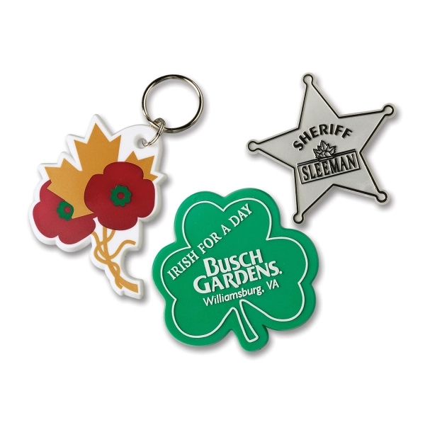 Custom-made, plastic badge or key-ring.... from ASI 79896 Promo Plastik / Promo Plastik