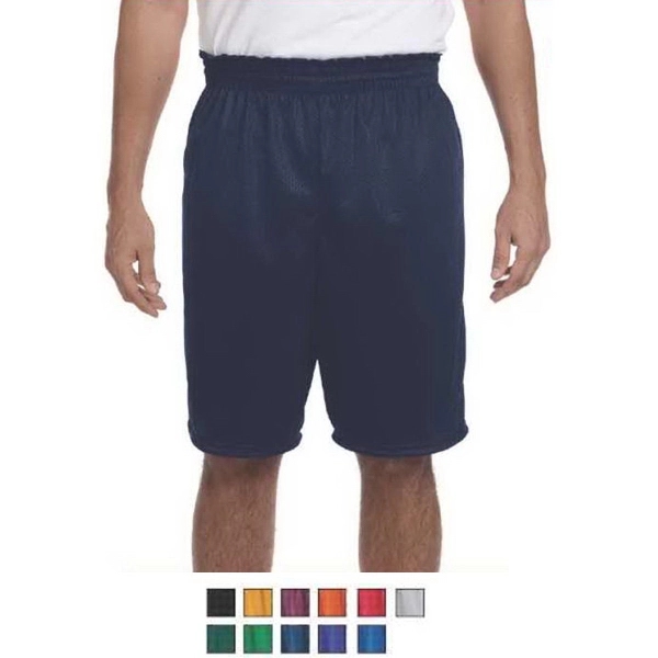 Polyester tricot mesh shorts with 9" inseam, elastic waistband with drawcord,... from ASI 31260 AdCapitol