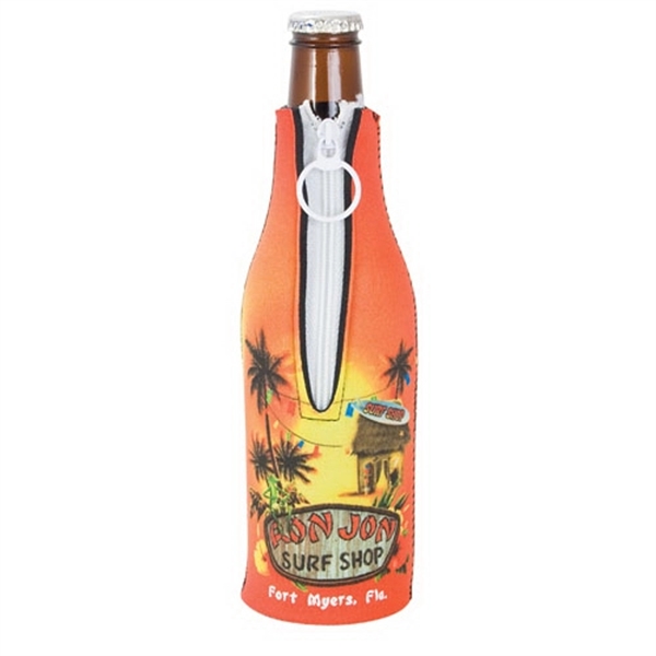 7.625" x 2.125" high-quality neoprene bottle holder with pull-tab zipper and... from ASI 74710 Numo / NUMO