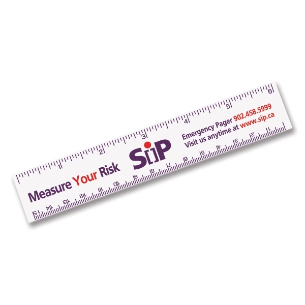 Ruler - 6" (Printed Numbers)... from ASI 79896 Promo Plastik / Promo Plastik