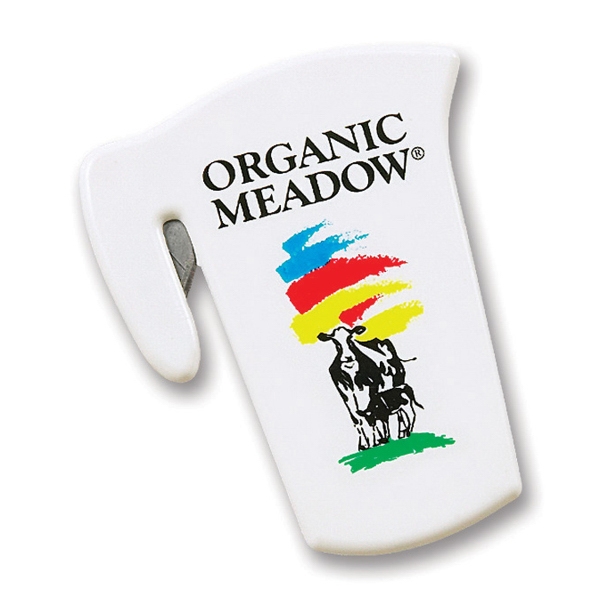 A bag opener with a metal blade.... from ASI 79896 Promo Plastik / Promo Plastik