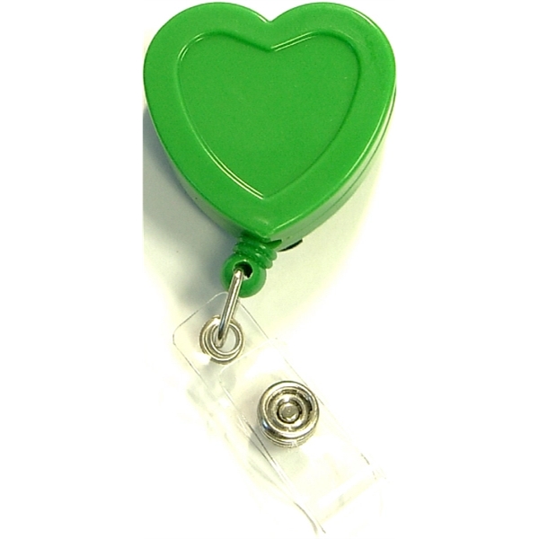 Heart shape 29" retractable badge holder with metal clip on back.... from ASI 74585 Nu Promo International / Nu Promo Line