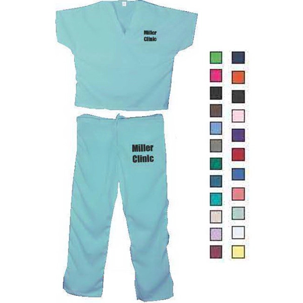 Poplin scrub set; includes V-neck placket and left chest pocket and... from ASI 31260 AdCapitol