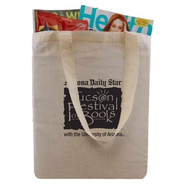 This multipurpose, econo cotton tote is constructed with 4 oz. biodegradable... from ASI 75731 PWS / Pacific Western Sales/Cater Line