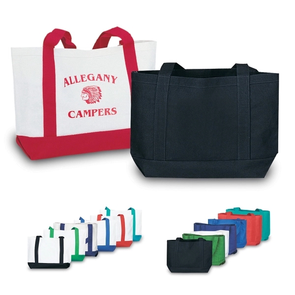 Two tone 12 oz. ramie / cotton canvas tote bag... from ASI 34800 Alstar Creations / Alstar Line