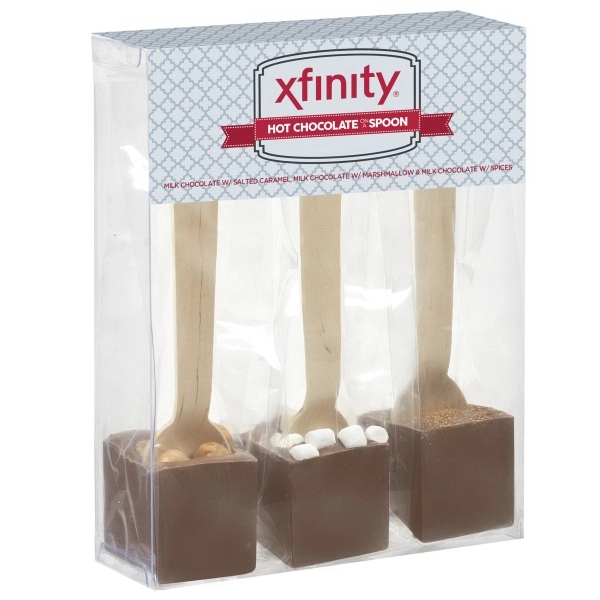 A three-pack gift set with gourmet flavors of hot chocolate on... from ASI 71685 Midnite Snax®