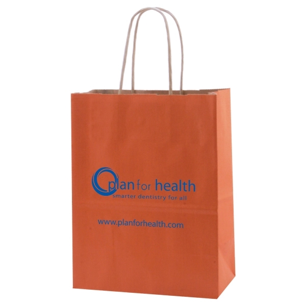 Striped Tinted Kraft Shopping Bags... from ASI 75731 PWS / Pacific Western Sales/Cater Line