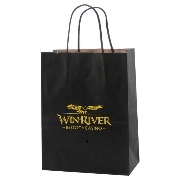 Striped Tinted Kraft Shopping Bags... from ASI 75731 PWS / Pacific Western Sales/Cater Line