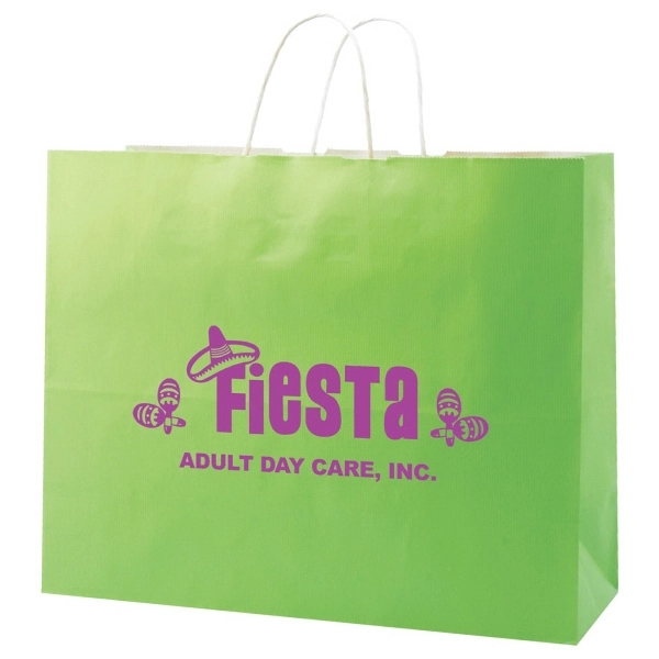 Striped Tinted Kraft Shopping Bags... from ASI 75731 PWS / Pacific Western Sales/Cater Line