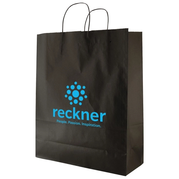 Striped Tinted Kraft Shopping Bags... from ASI 75731 PWS / Pacific Western Sales/Cater Line