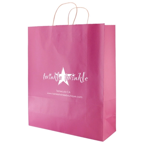 Striped Tinted Kraft Shopping Bags... from ASI 75731 PWS / Pacific Western Sales/Cater Line