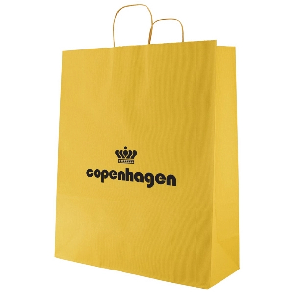 Striped Tinted Kraft Shopping Bags... from ASI 75731 PWS / Pacific Western Sales/Cater Line