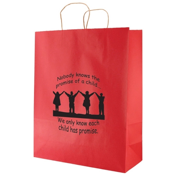 Striped Tinted Kraft Shopping Bags... from ASI 75731 PWS / Pacific Western Sales/Cater Line