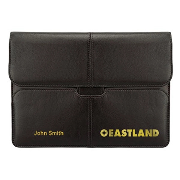 Universal leather case for tablets, featuring a portfolio design. Scallop.... from ASI 90075 ZZ DROPPED - Sunscope / Affinity®