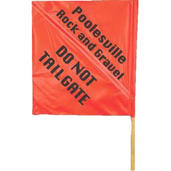18" x 18" handheld vinyl hazard flag on 12" handle.... from ASI 31260 AdCapitol