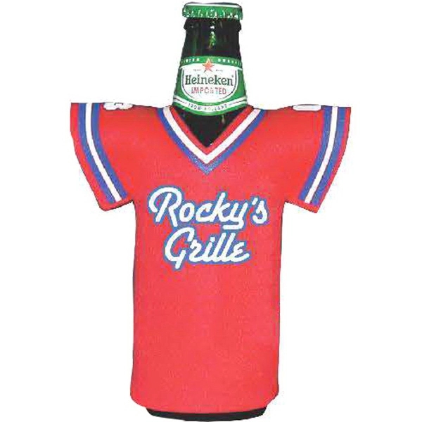 T-shirt shape bottle topper made from high-density cell foam and foam... from ASI 31260 AdCapitol