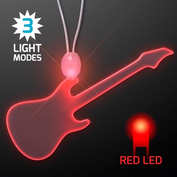 LED Acrylic Red Guitar Necklace, No Imprint... from ASI 34194 ALightPromos / Alight Promotional Products