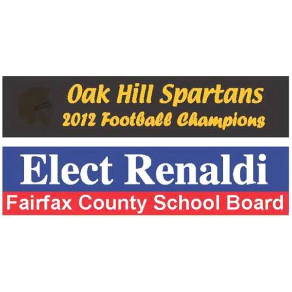 10" x 3" bumper sticker made of  4 mil adhesive... from ASI 31260 AdCapitol
